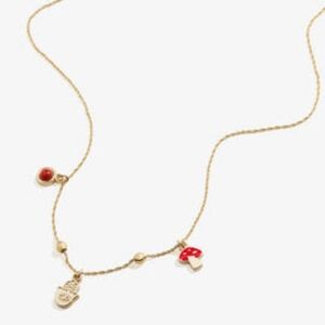 Alex and Ani Luck multi-charm necklace shining gold